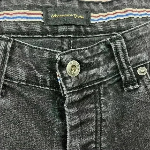 Massimo Dutti Faded Black Midrise Button Fly Skinny Jeans - Picture 10 of 14